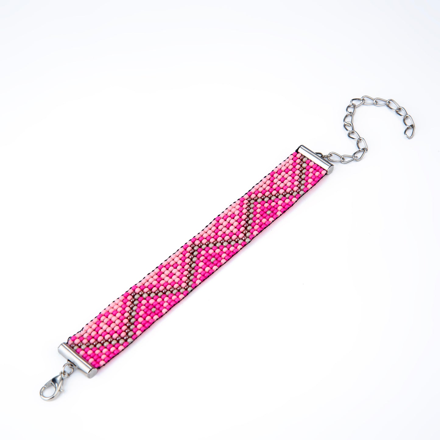 Pink Paradise Bead Loom Bracelet