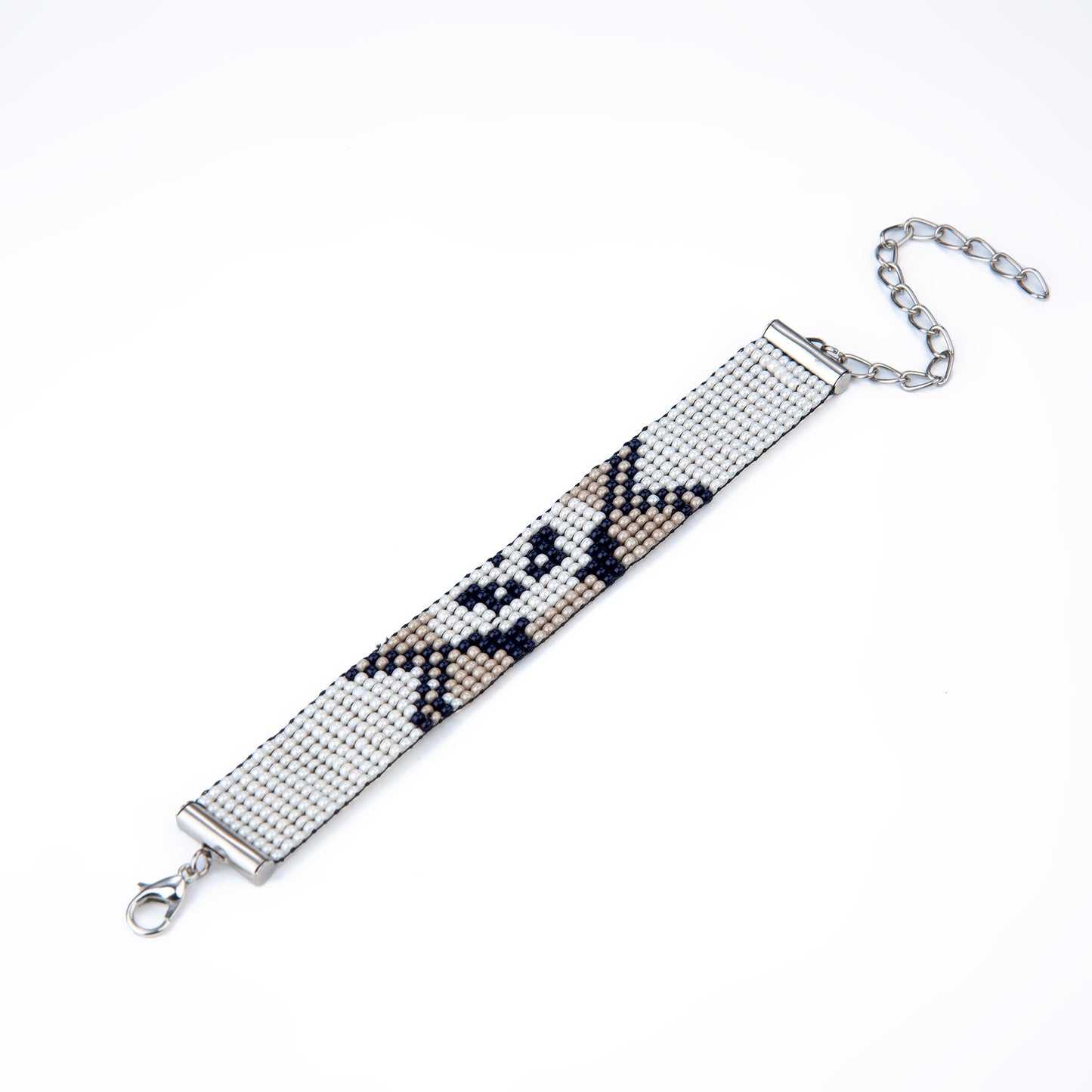 Panda Paws Bead Loom Bracelet