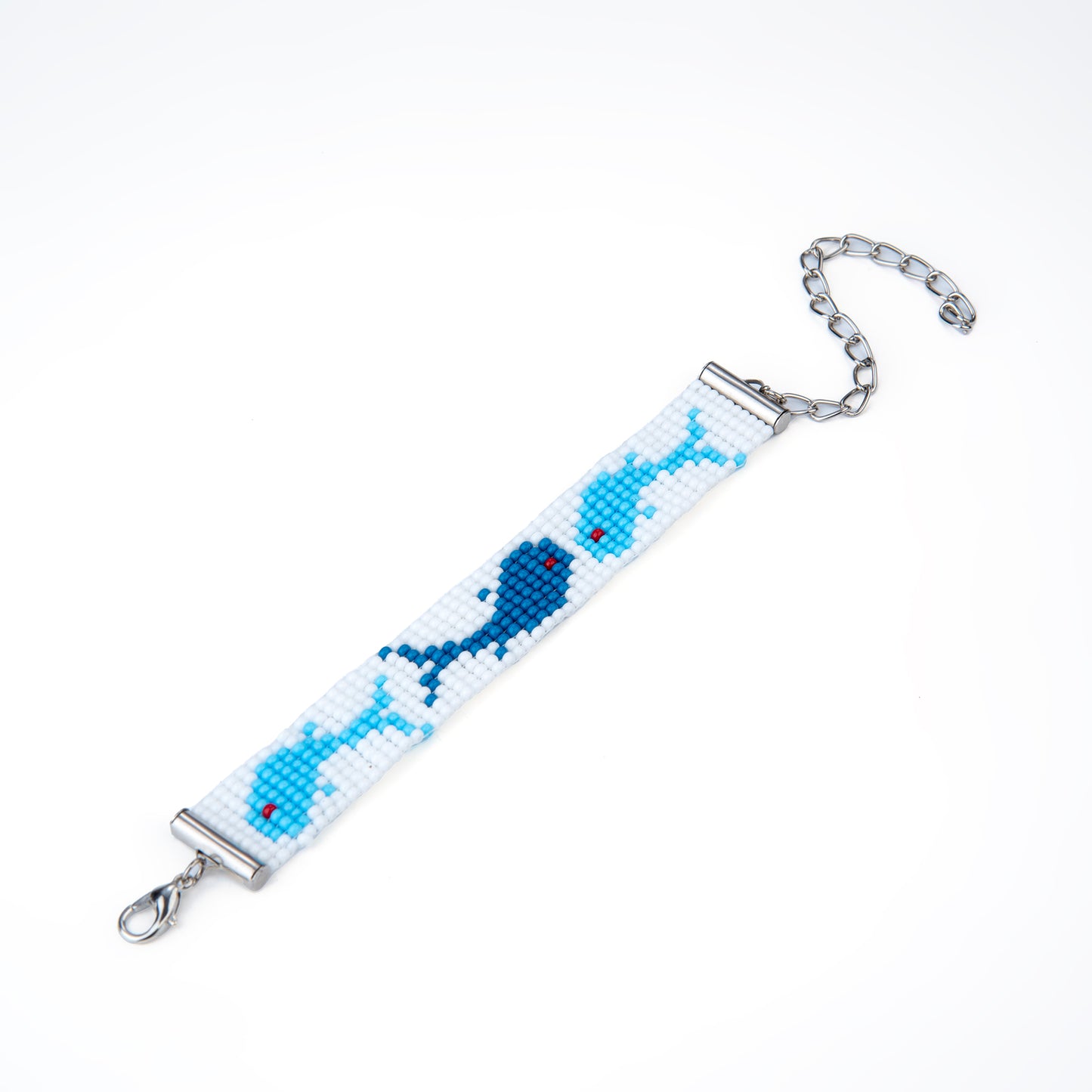 Marine Blues Bead Loom Bracelet