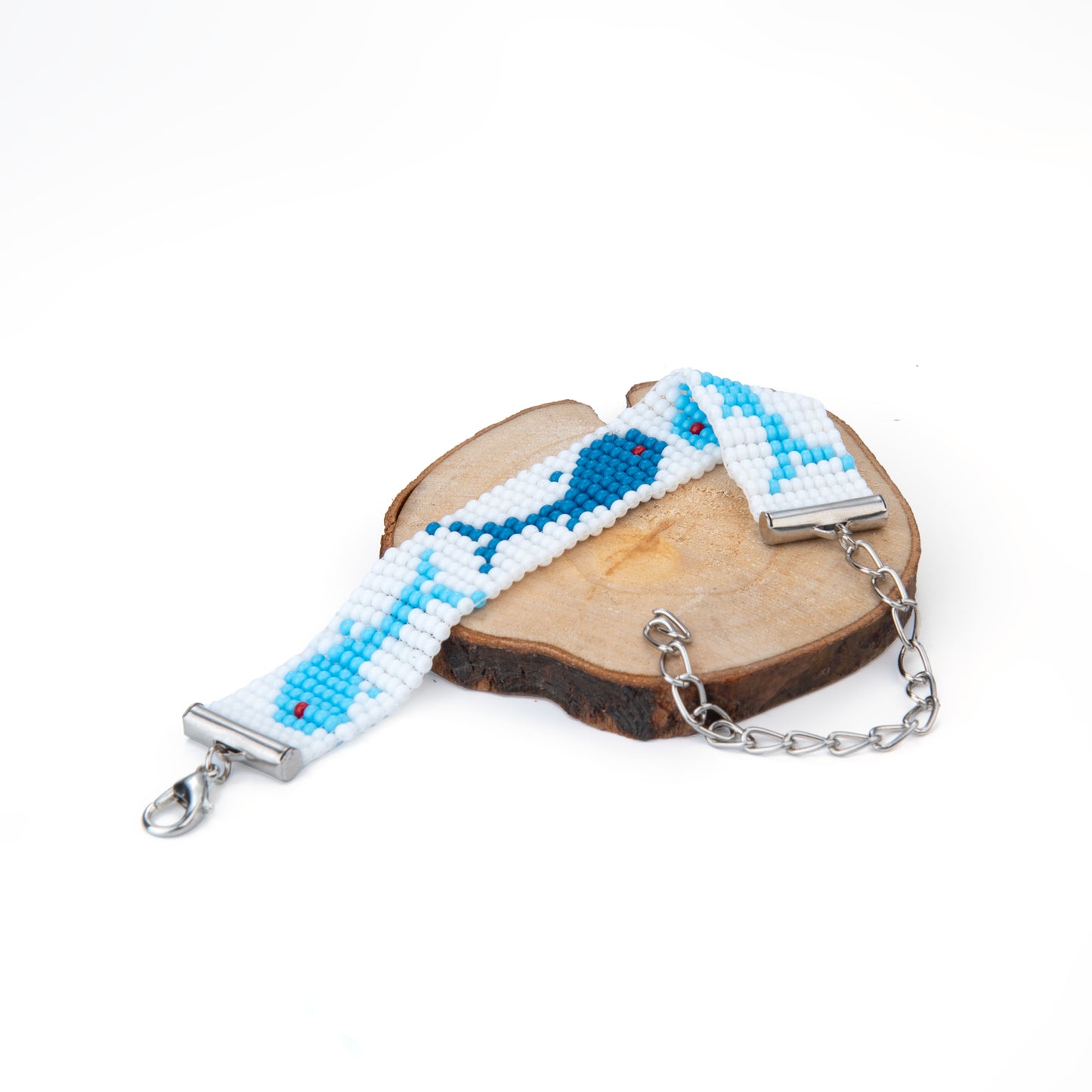 Marine Blues Bead Loom Bracelet