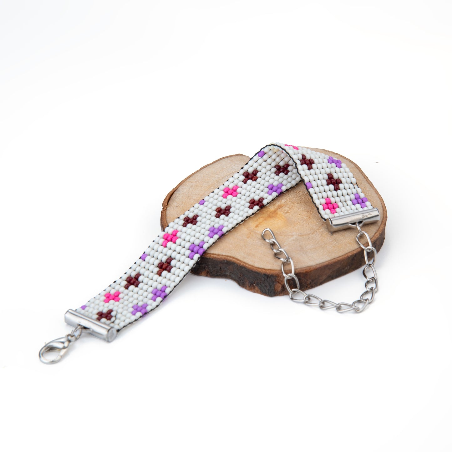 April Bead Loom Bracelet