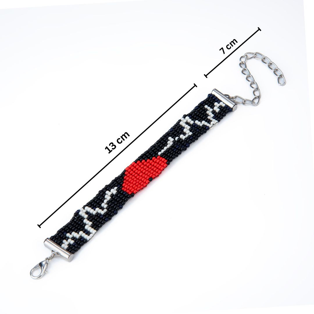 Heartwave Bead Loom Bracelet