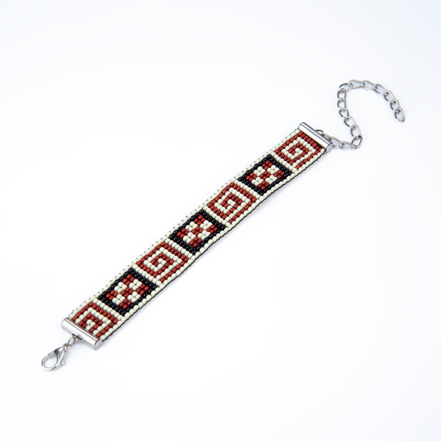 Rustic Grids Bead Loom Bracelet