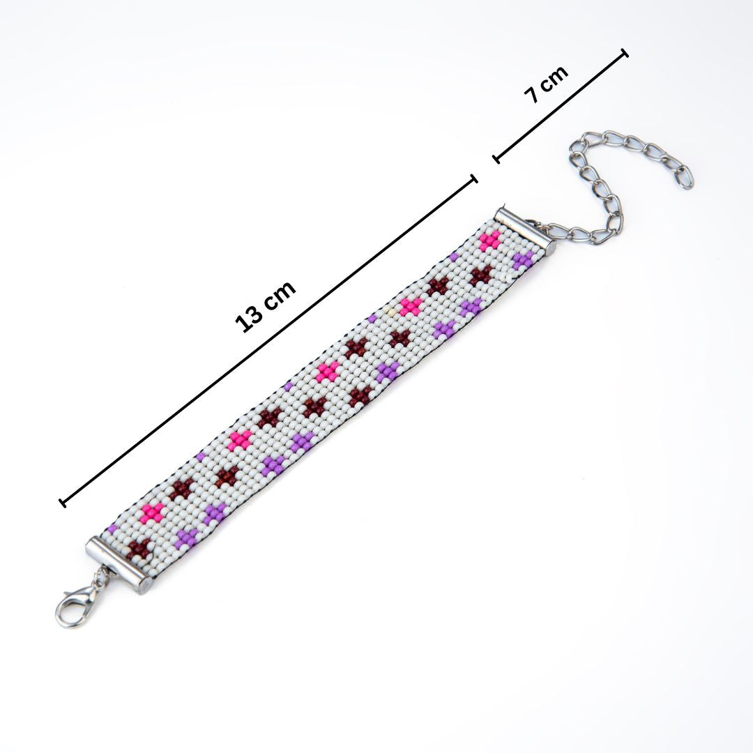 April Bead Loom Bracelet