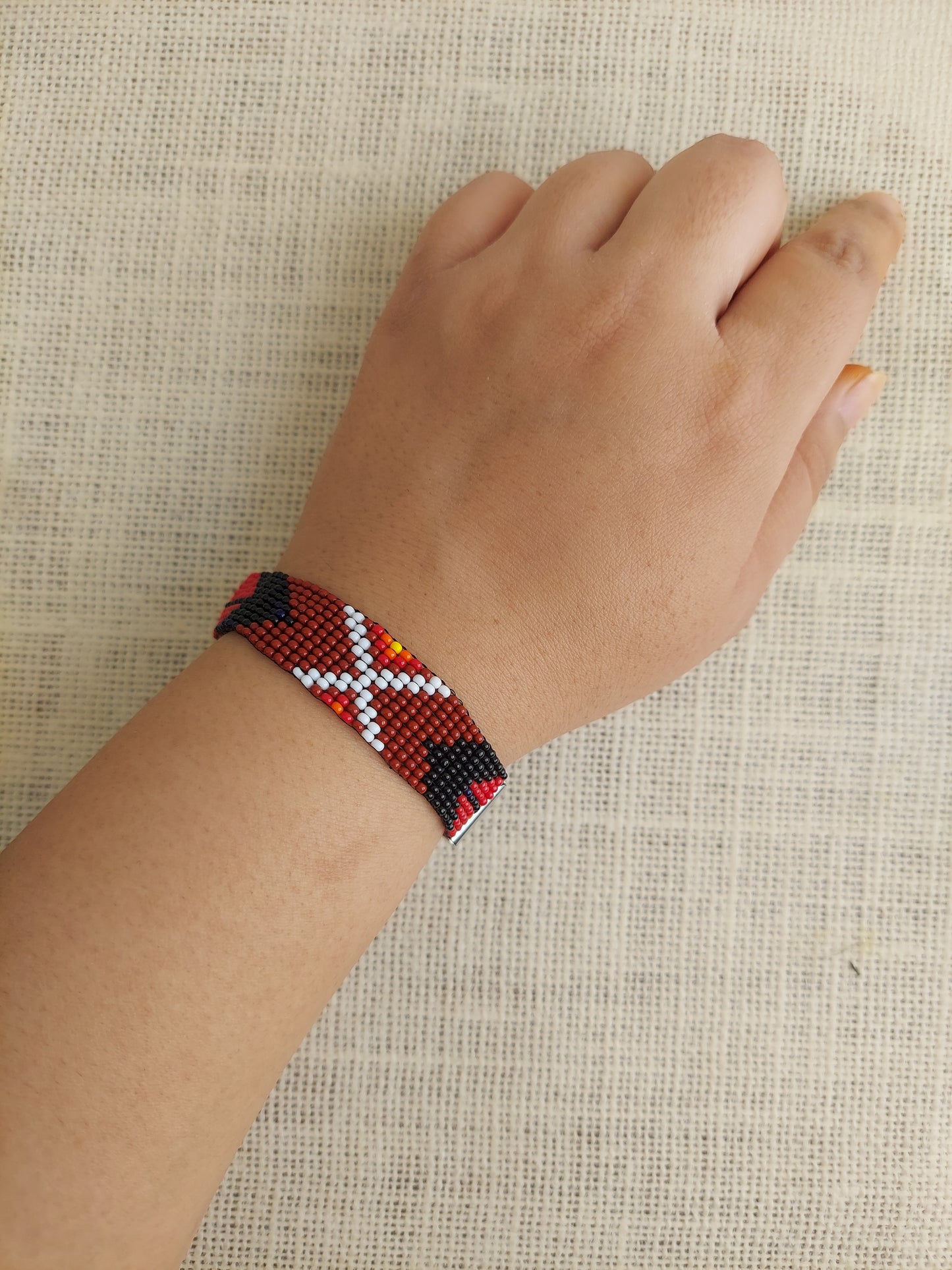 Evening Ember Bead Loom Bracelet