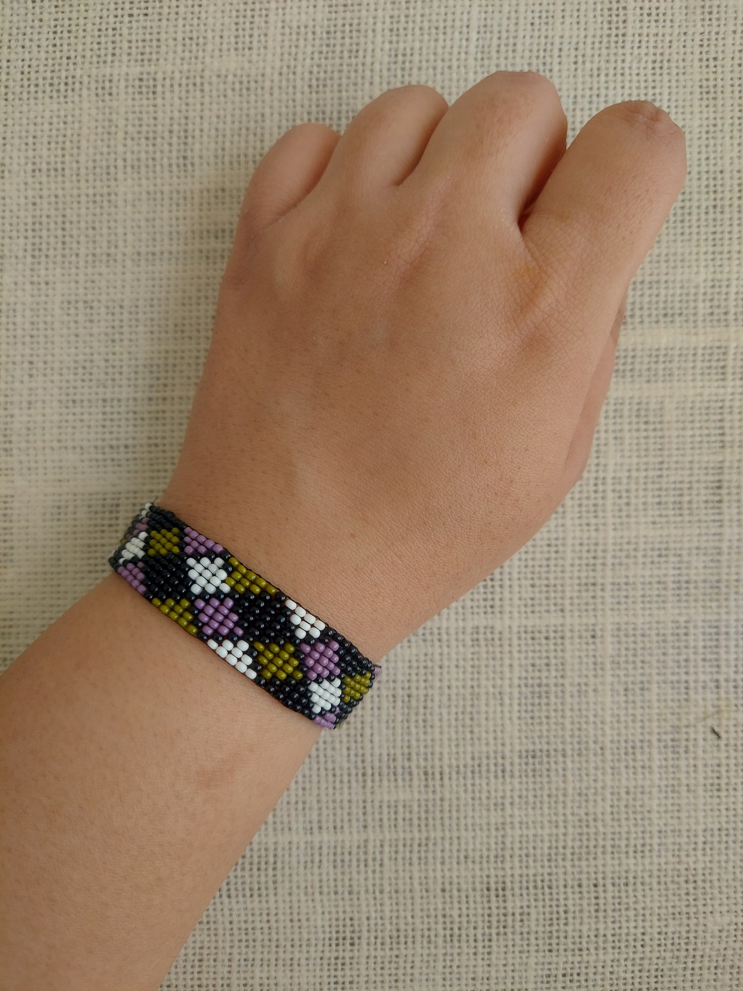 Meadow Mist Bead Loom Bracelet