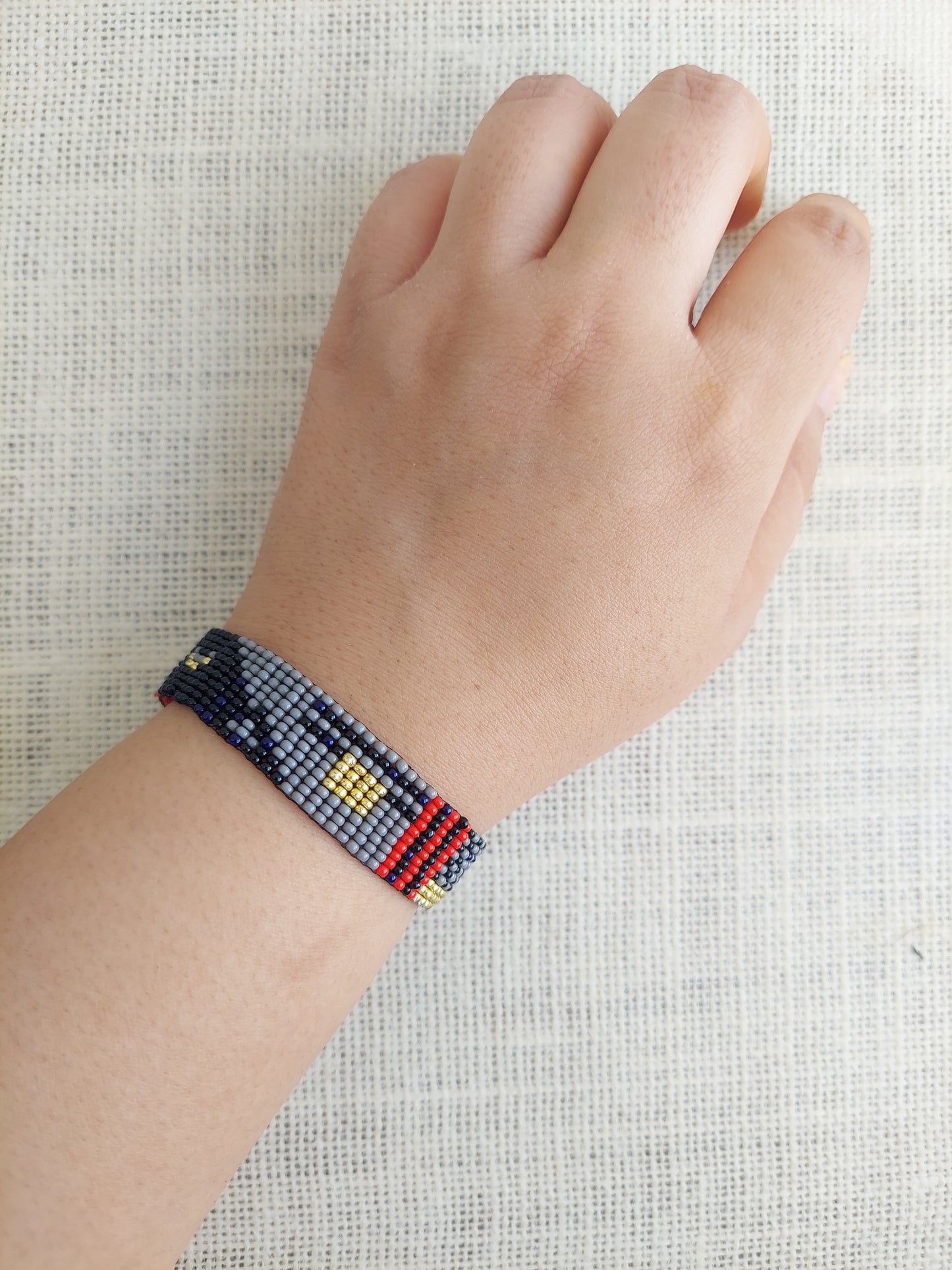 Lava Drift Bead Loom Bracelet
