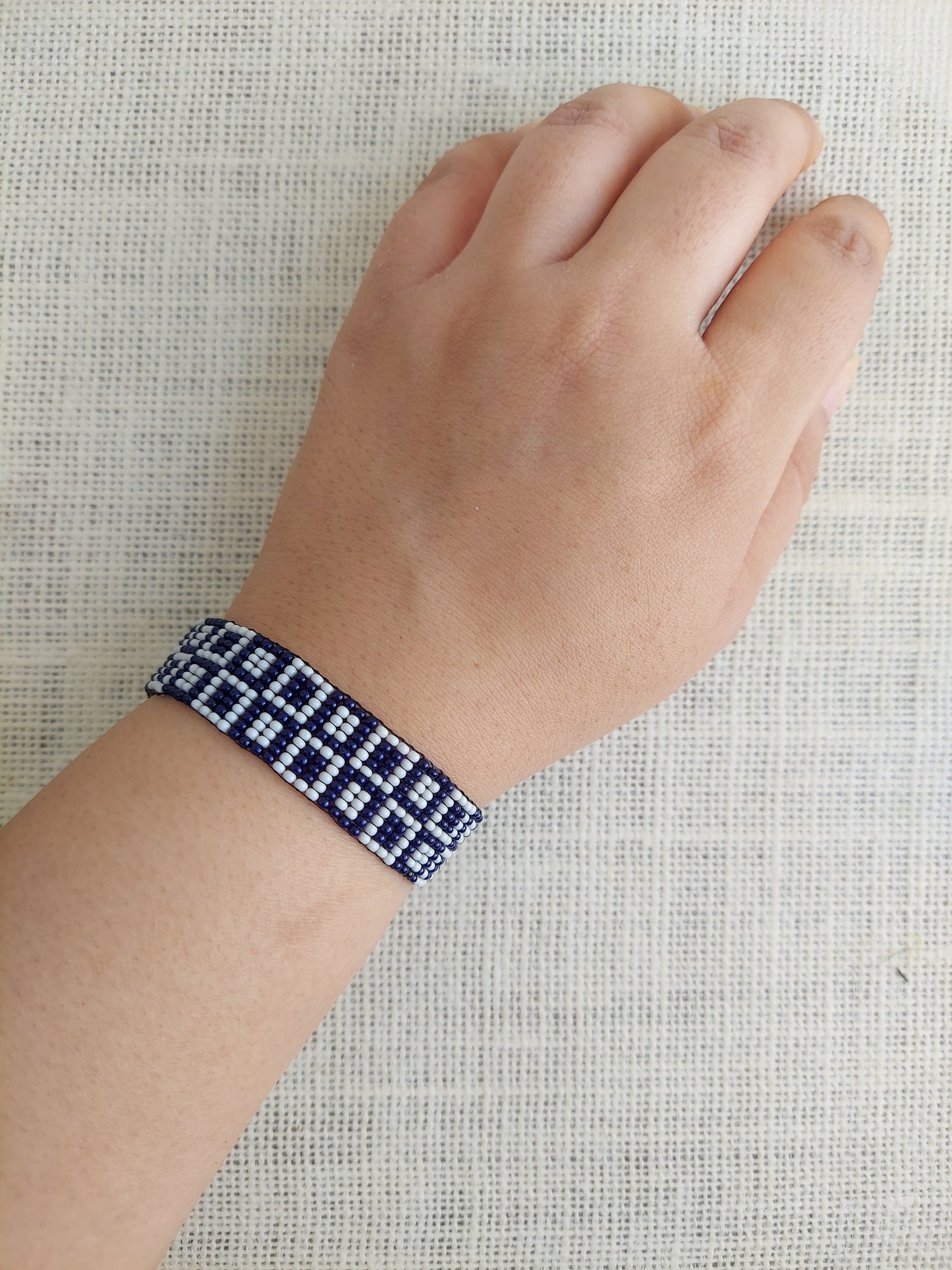 Blue Hour Bead Loom Bracelet