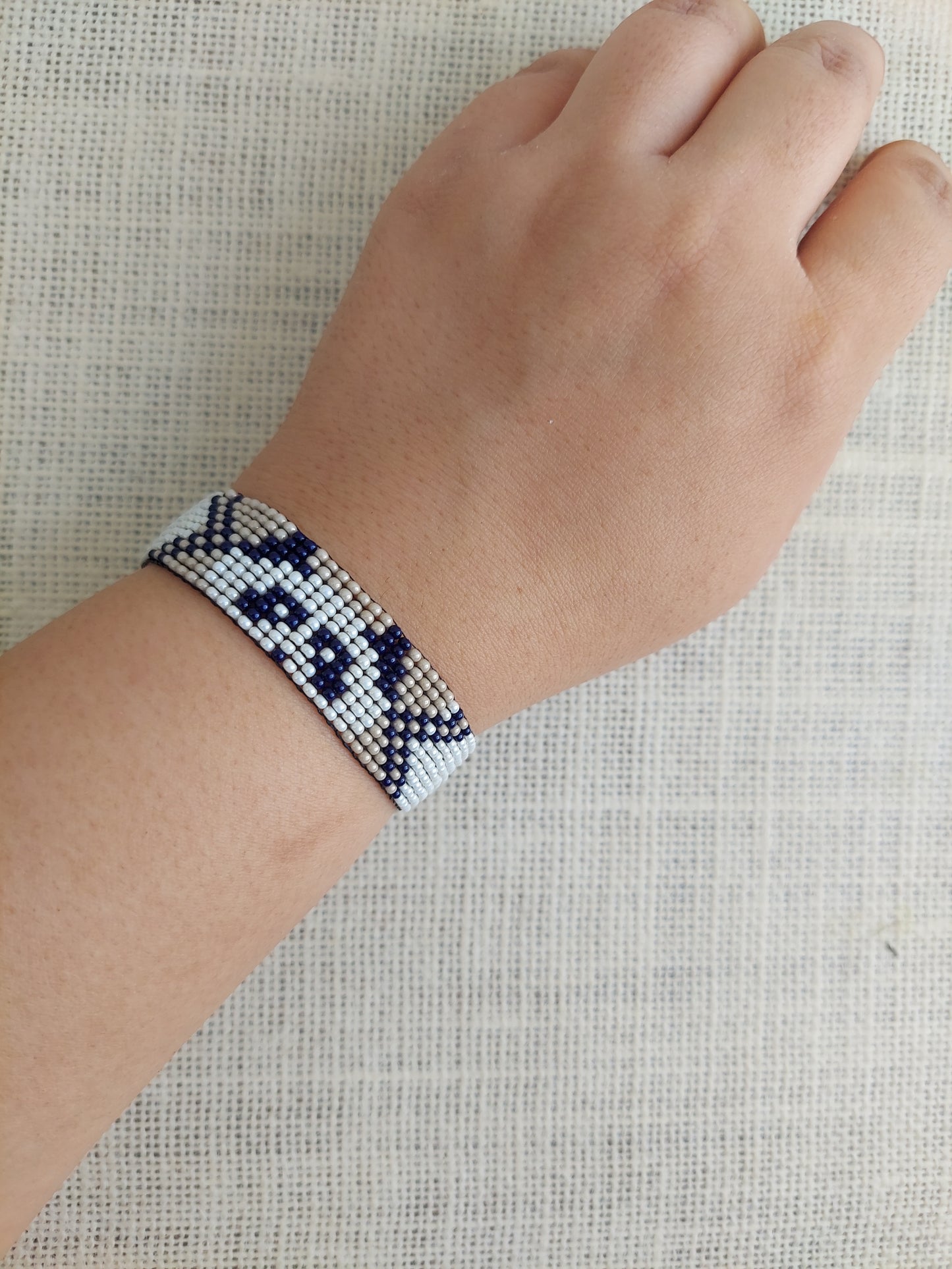 Panda Paws Bead Loom Bracelet