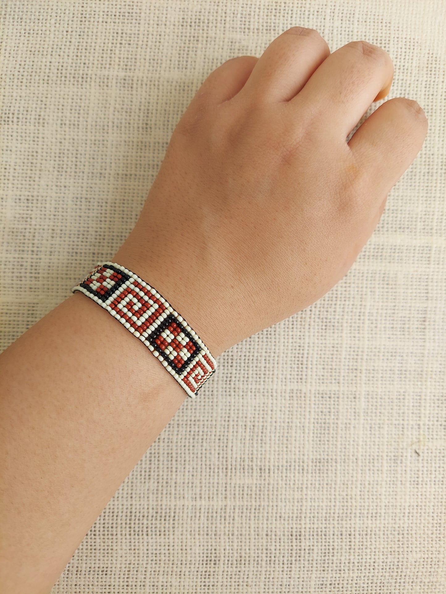 Rustic Grids Bead Loom Bracelet