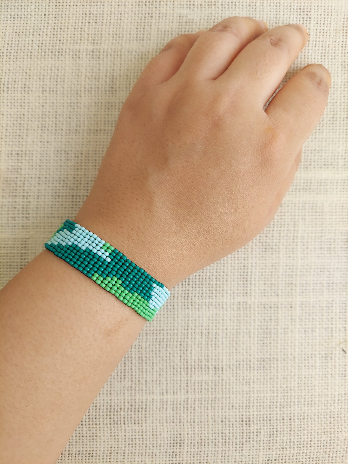 Forest Bead Loom Bracelet