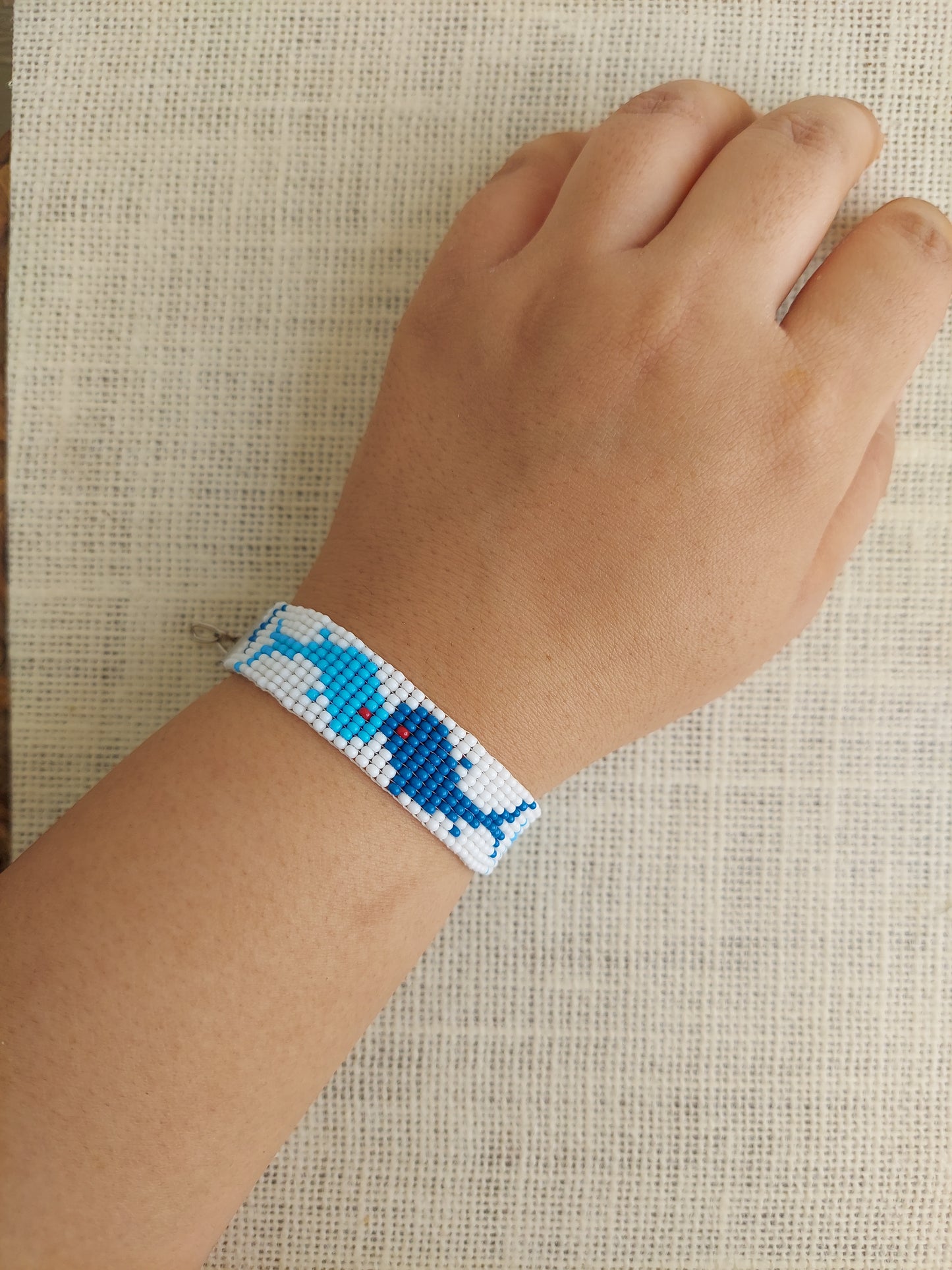 Marine Blues Bead Loom Bracelet