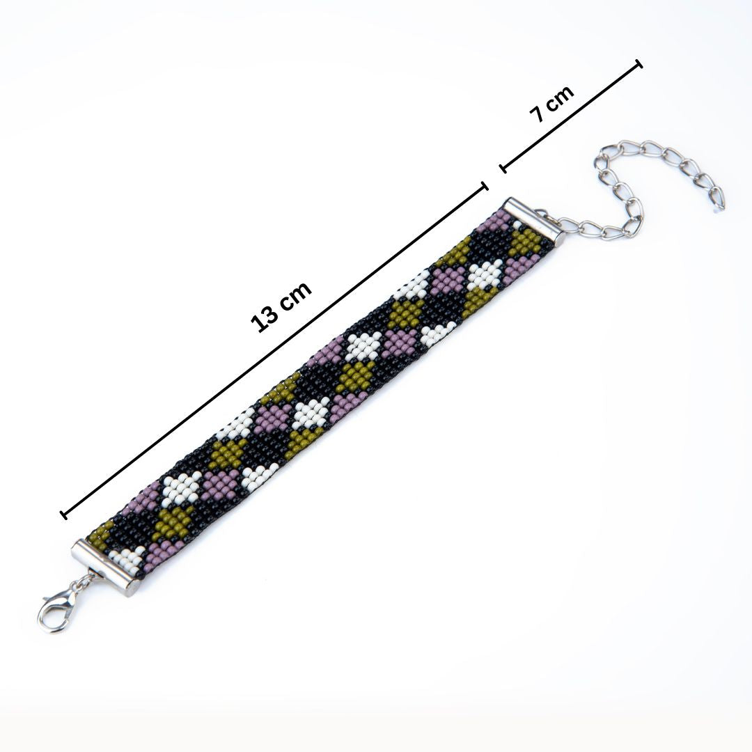 Meadow Mist Bead Loom Bracelet