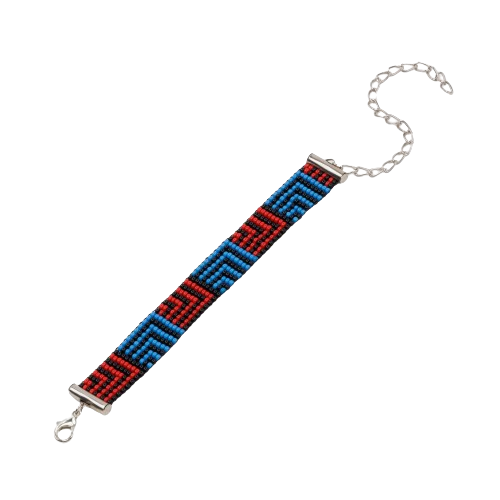 Fire-Ice Bead Loom Bracelet