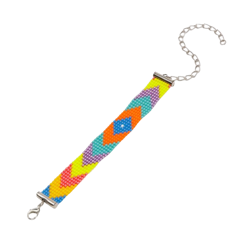 Color Scatter Bead Loom Bracelet