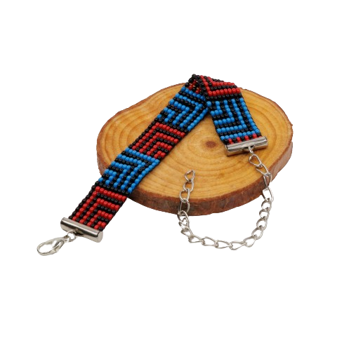 Fire-Ice Bead Loom Bracelet
