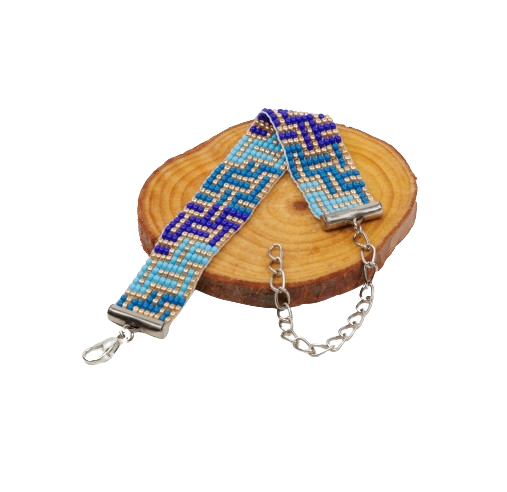 Sapphire Bead Loom Bracelet