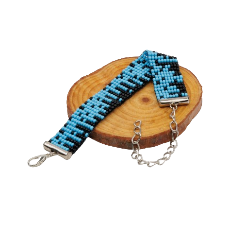 Black Sea Bead Loom Bracelet