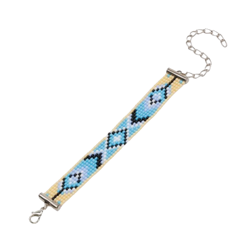 Beach Blues Bead Loom Bracelet