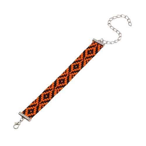 Pumpkin Spice Bead Loom Bracelet