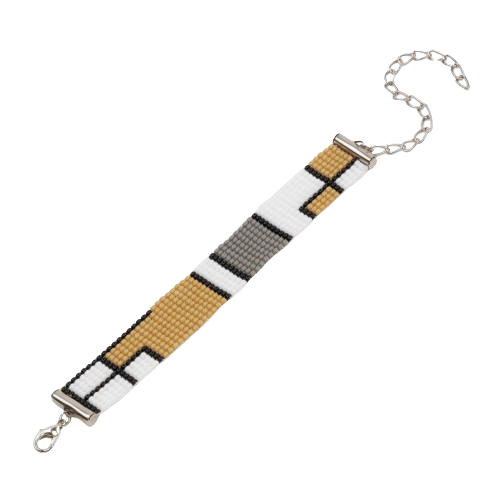 Biscoff Bead Loom Bracelet
