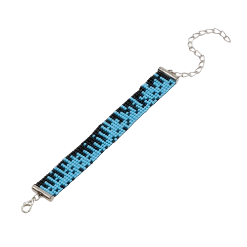 Black Sea Bead Loom Bracelet