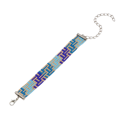 Sapphire Bead Loom Bracelet