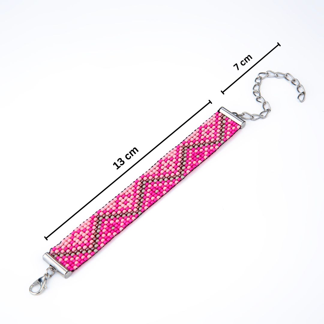 Pink Paradise Bead Loom Bracelet
