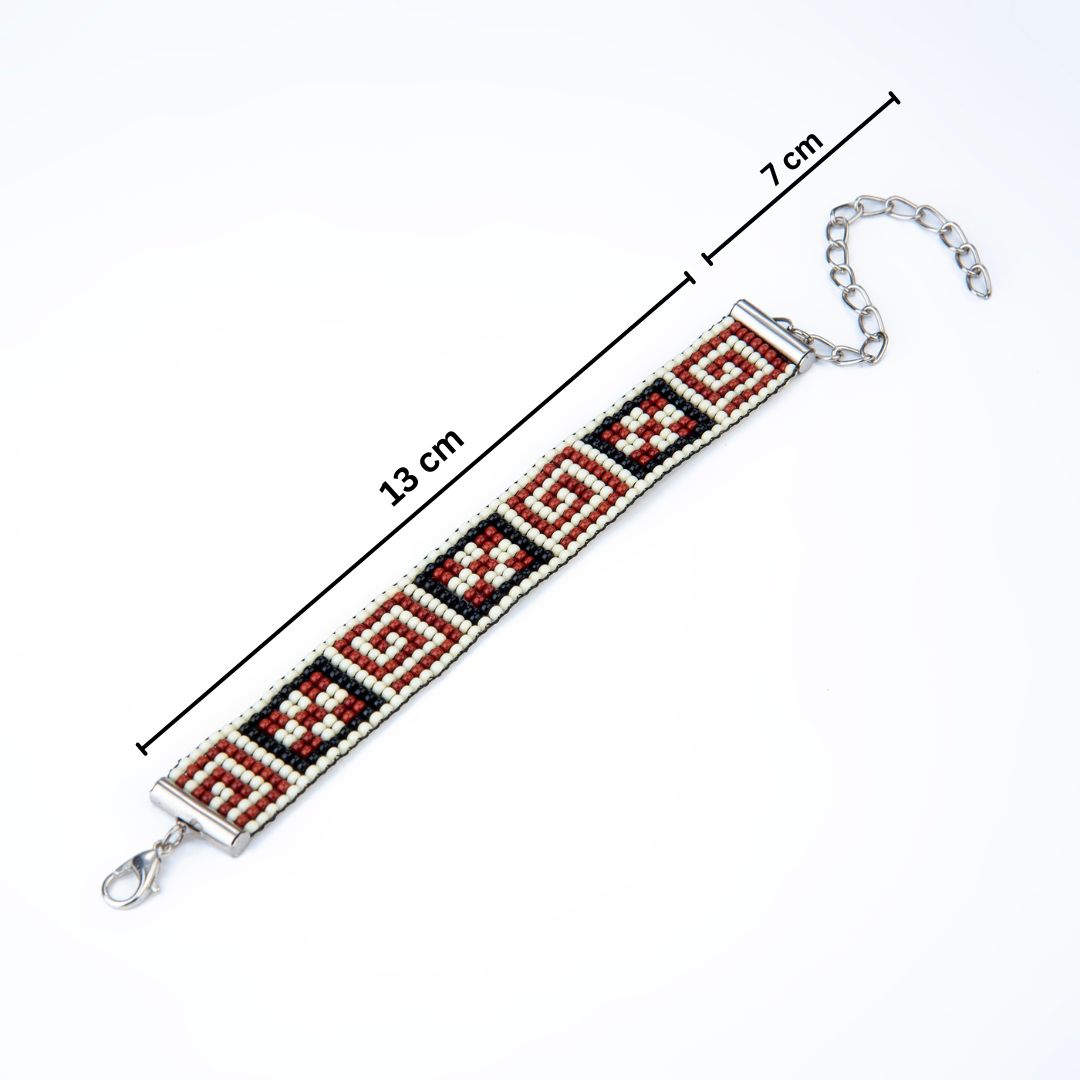 Rustic Grids Bead Loom Bracelet