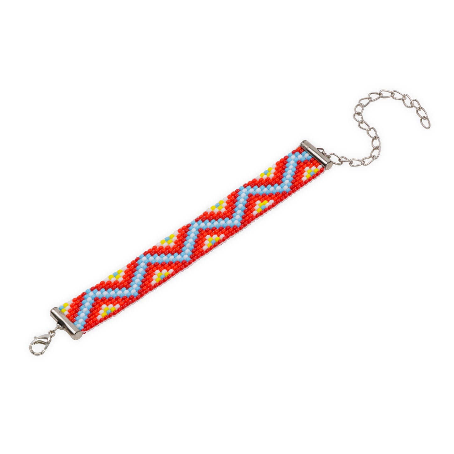 Coral Blend Bead Loom Bracelet