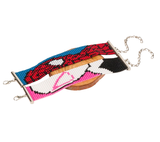 Spiderman Gwen and Miles Couple Bracelet (Face)