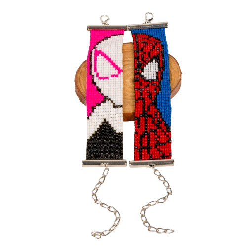 Spiderman Gwen and Miles Couple Bracelet (Face)
