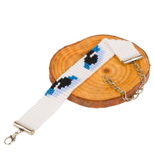 "How to Train your dragon" Bead Loom Couple Bracelet- White