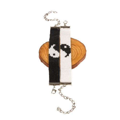 Yin Yang Couple Loom Beaded Bracelet