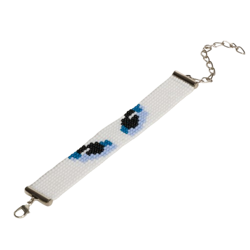 "How to Train your dragon" Bead Loom Couple Bracelet- White