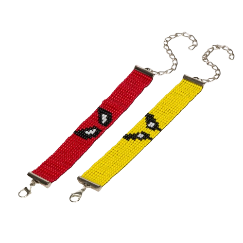 DeadPool Wolverine Marvel Superhero Bead Loom Couple Bracelet