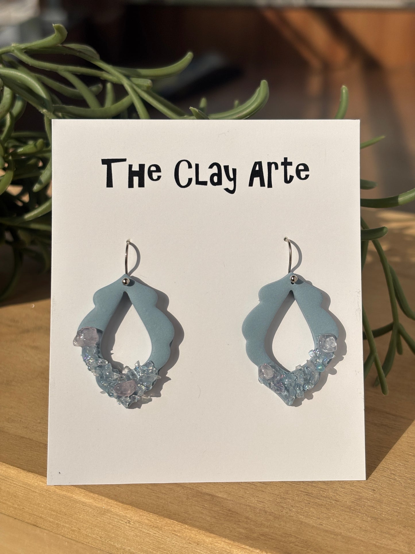 Ocean Mist Polymer Clay Earrings