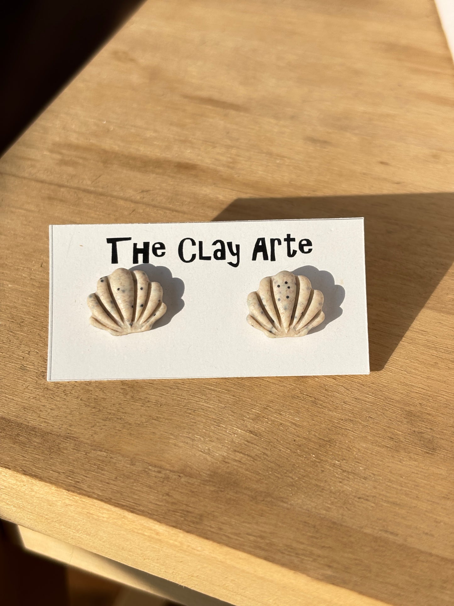 Island Shell Polymer Clay Earrings