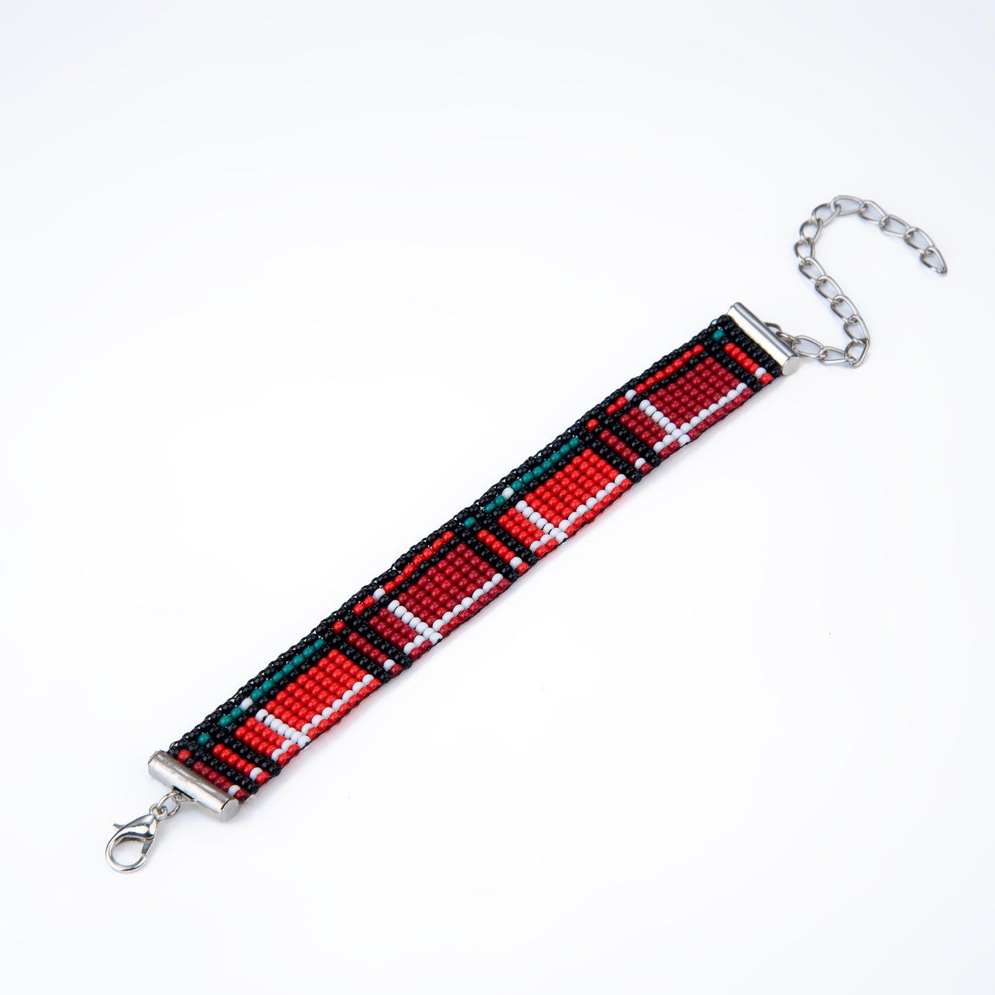 Plaid Bead Loom Bracelet