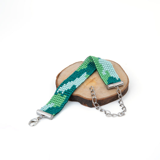 Forest Bead Loom Bracelet