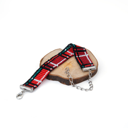 Plaid Bead Loom Bracelet