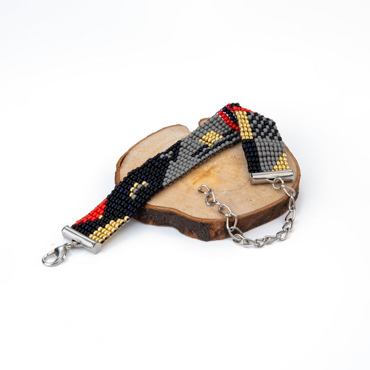Lava Drift Bead Loom Bracelet