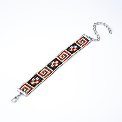 Rustic Grids Bead Loom Bracelet
