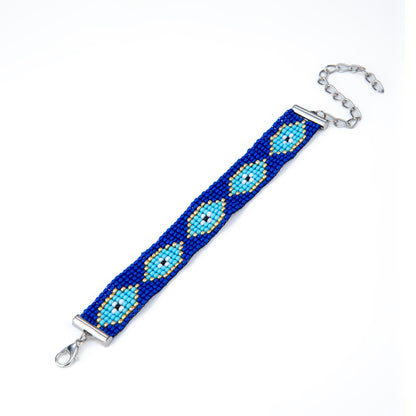 Guardian Gaze Evil Eye Bead Loom Bracelet