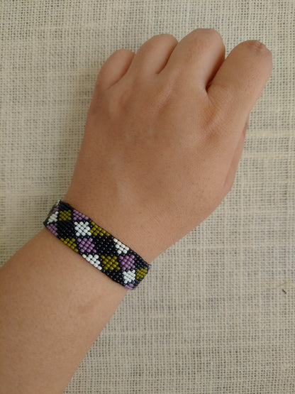 Meadow Mist Bead Loom Bracelet