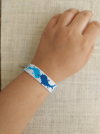 Marine Blues Bead Loom Bracelet
