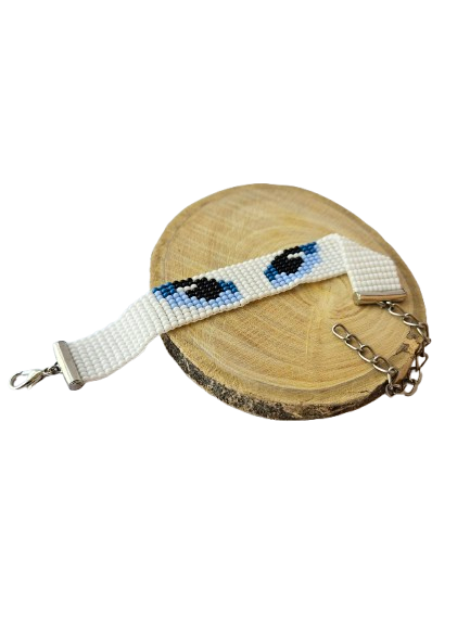 "How to Train your dragon" Bead Loom Couple Bracelet- White