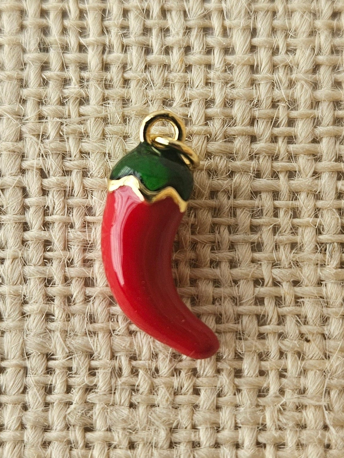Chilli Brass Charm, Tarnish Resistant