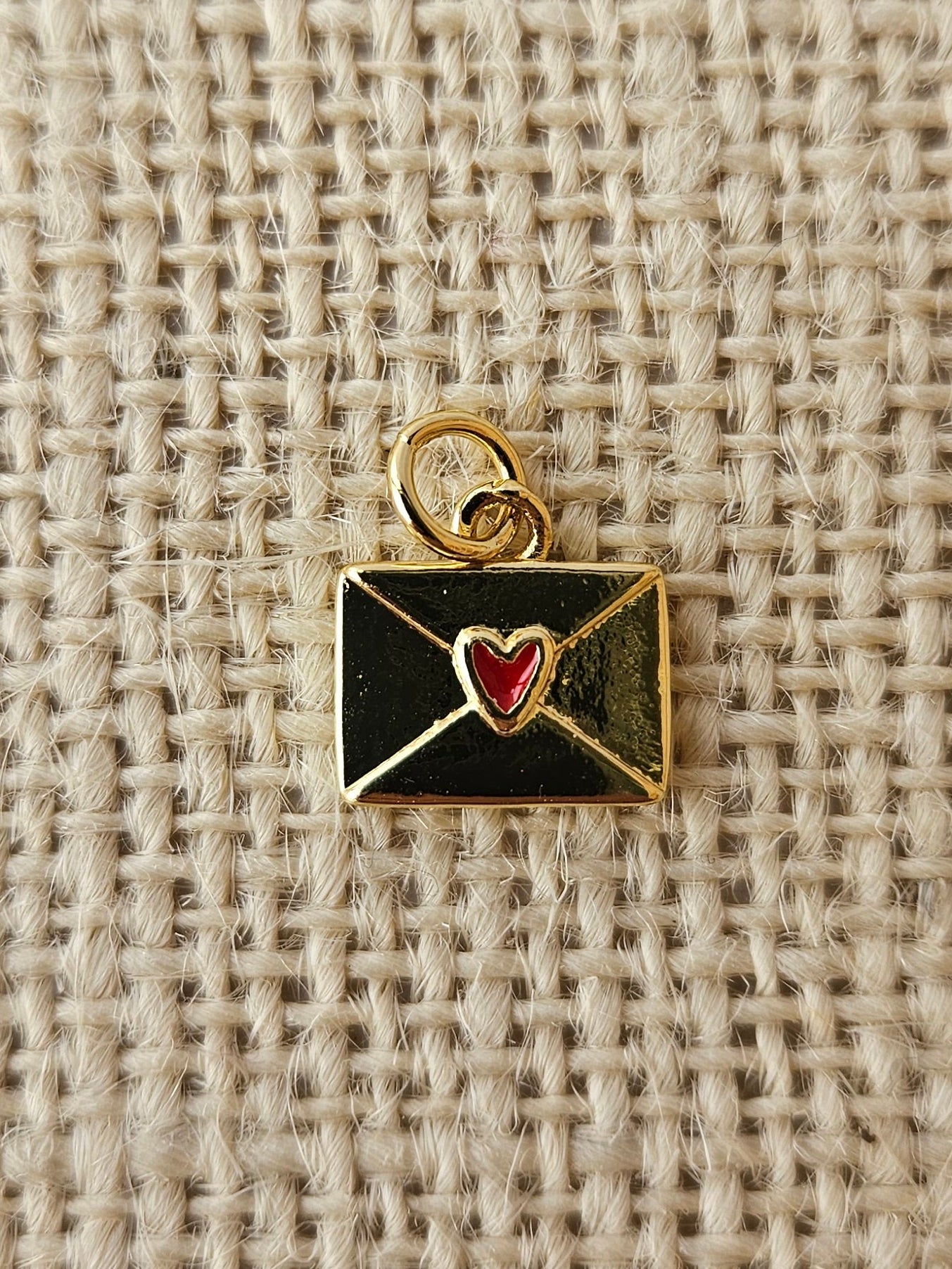 Letters of Love Brass Charm, Tarnish Resistant
