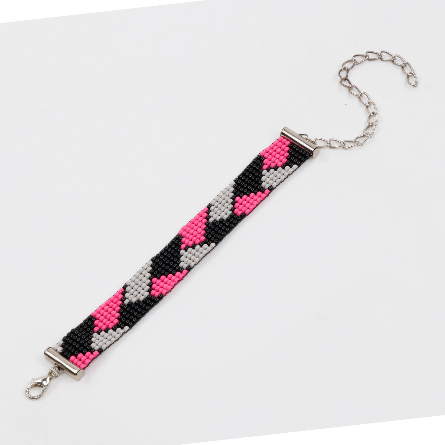 Ash Pink Bead Loom Bracelet